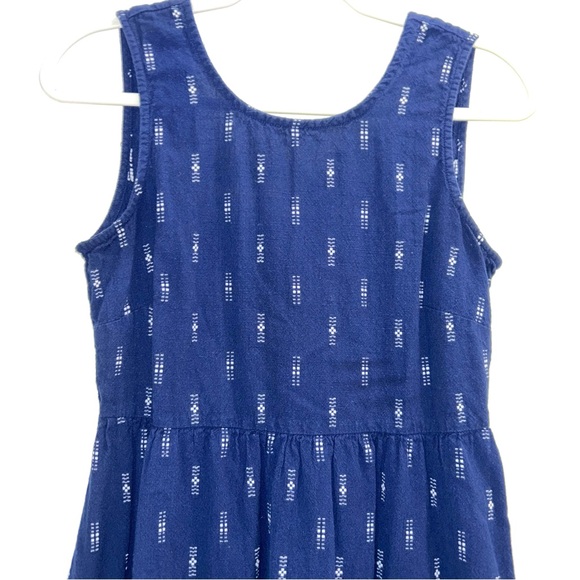 Madewell  Navy Blue Embroidered Sleeveless Midi Dress - Picture 3 of 6